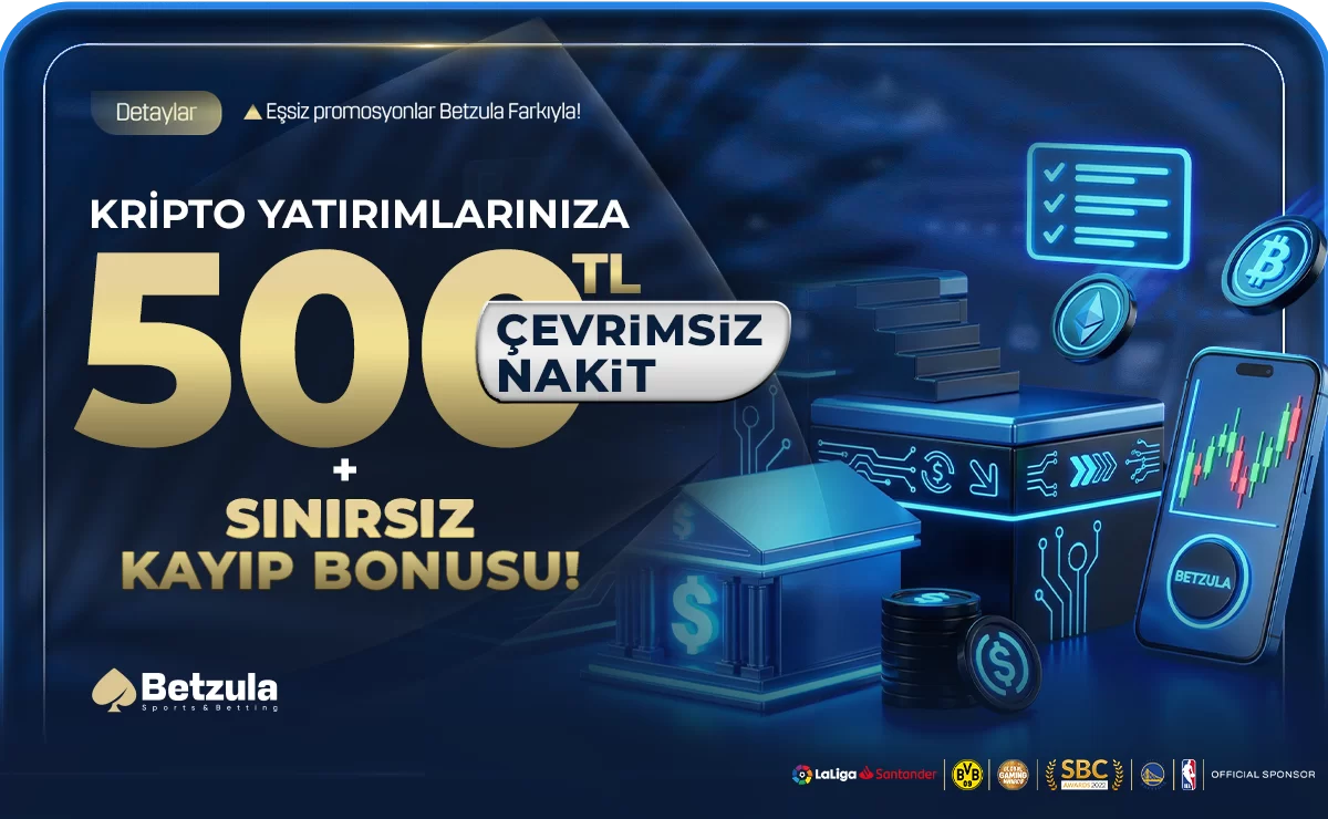 Betzula kripto yatırımına 500 TL nakit hediye